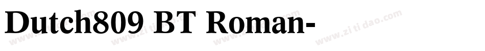 Dutch809 BT Roman字体转换